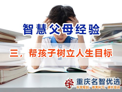 做智慧父母培养优秀男孩第三步：树立人生目标；重庆升学